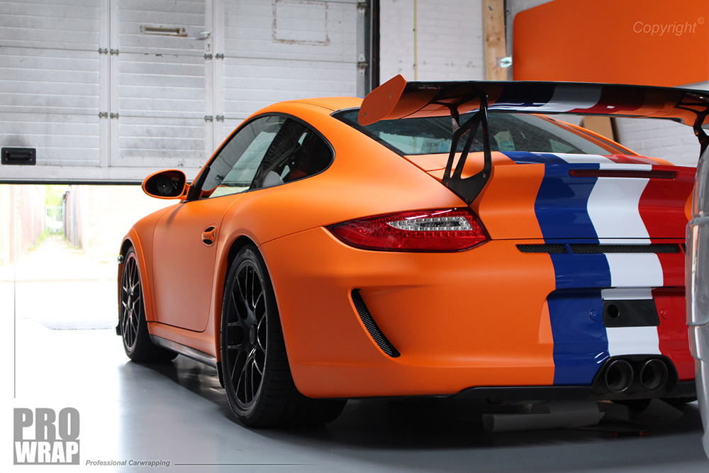 Fierce Orange Porsche GT3 RS wrap | Wrapfolio