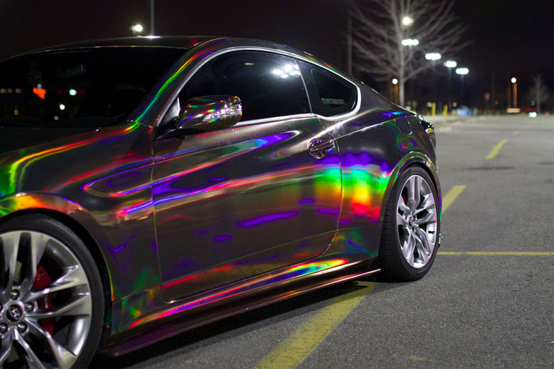 Rainbow Car Wrap.